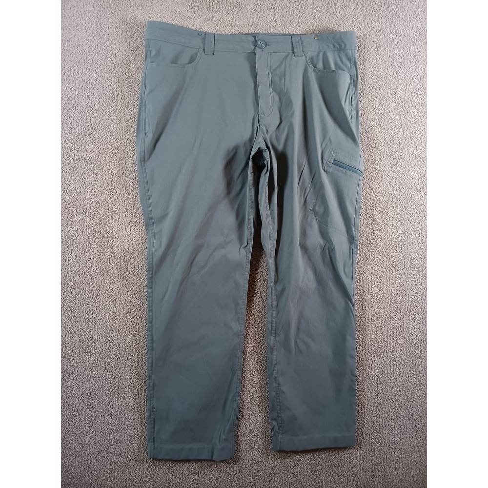 Eddie Bauer Womens 16 Gray Stretch Hiking Pants Water Repellent Zip Pockets